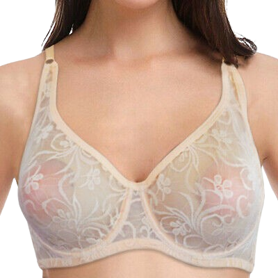 White Full Net Bra